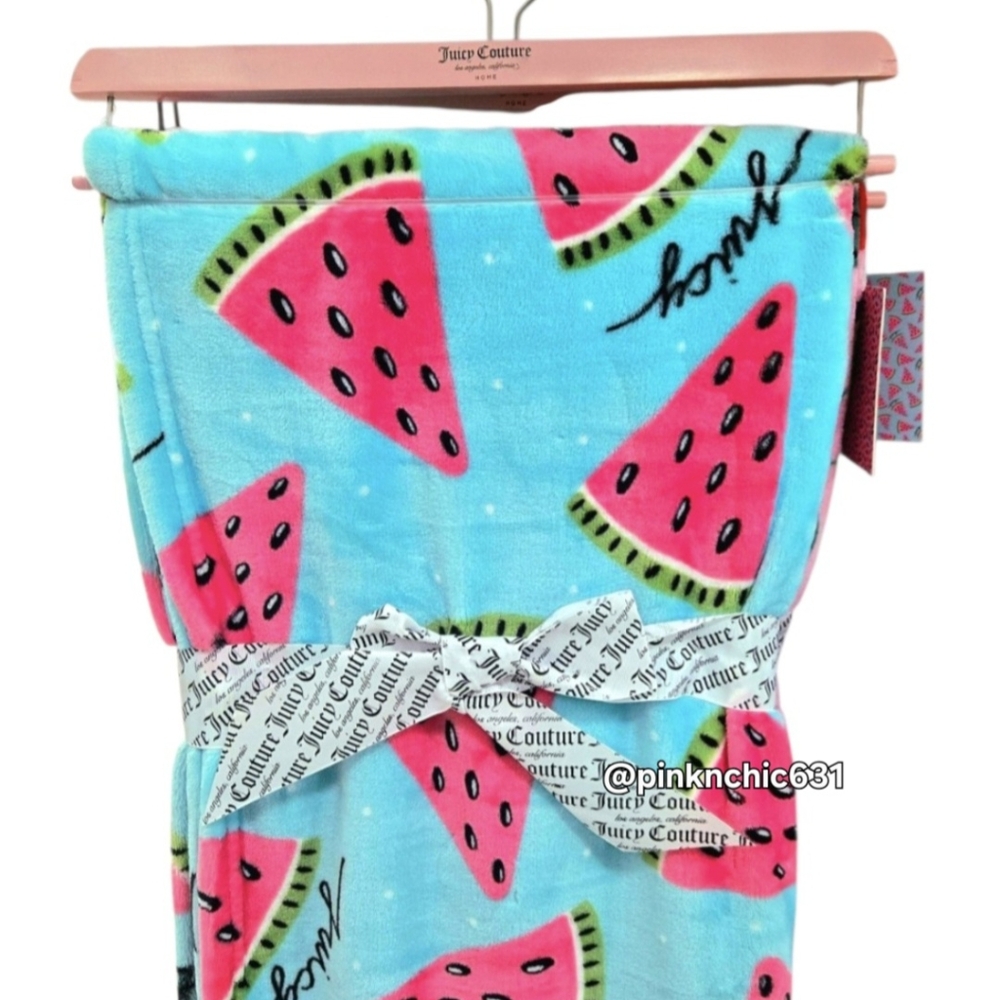 Juicy Couture Watermelon Fruit Plush Blanket 50 X 70